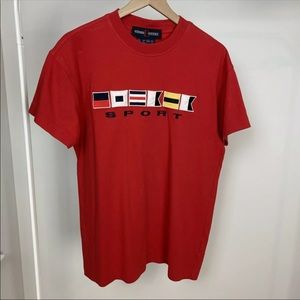 Vtg 90s Escada Sport T Shirt Red Sz M Nautical